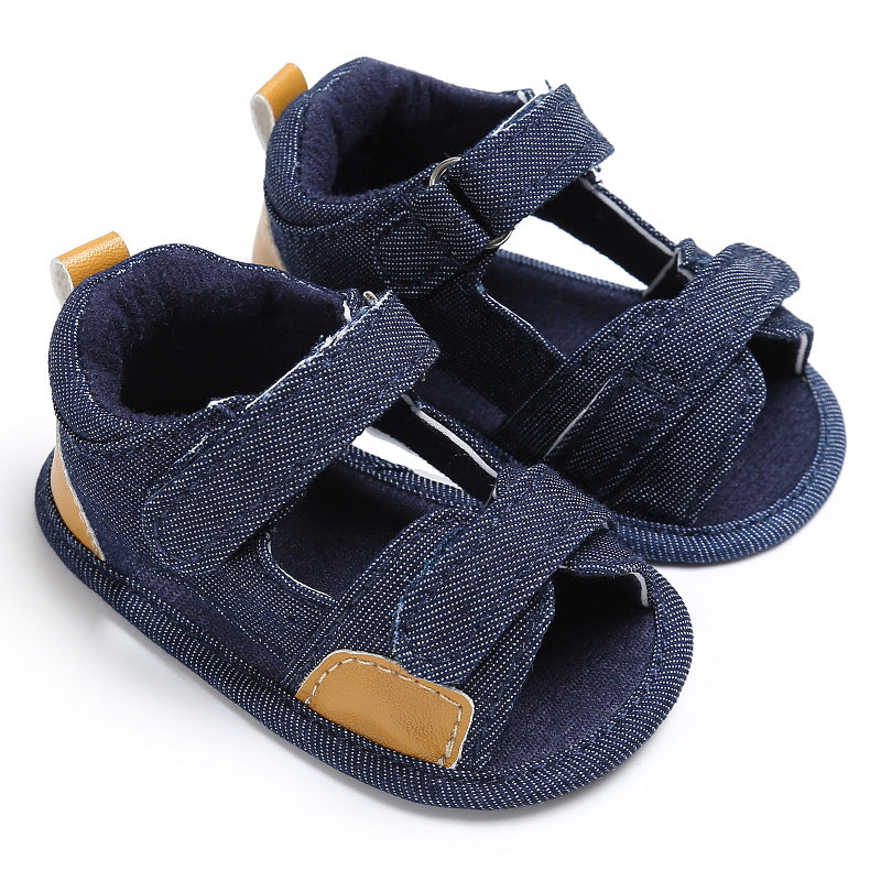 Denim baby Velcro sandals toddler shoes baby shoes - Sprout