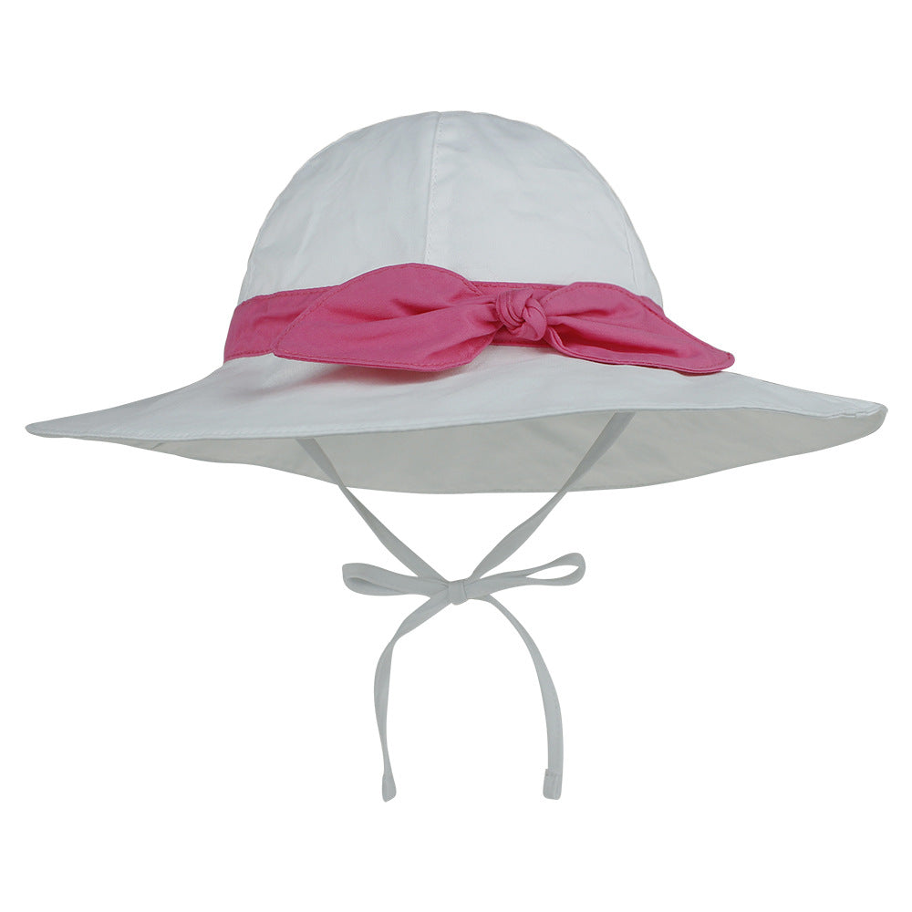 Children's Bowknot Floral Big Eaves Sun Hat - Sprout