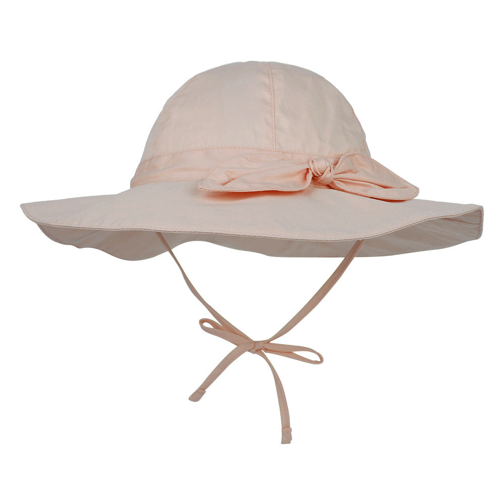 Children's Bowknot Floral Big Eaves Sun Hat - Sprout