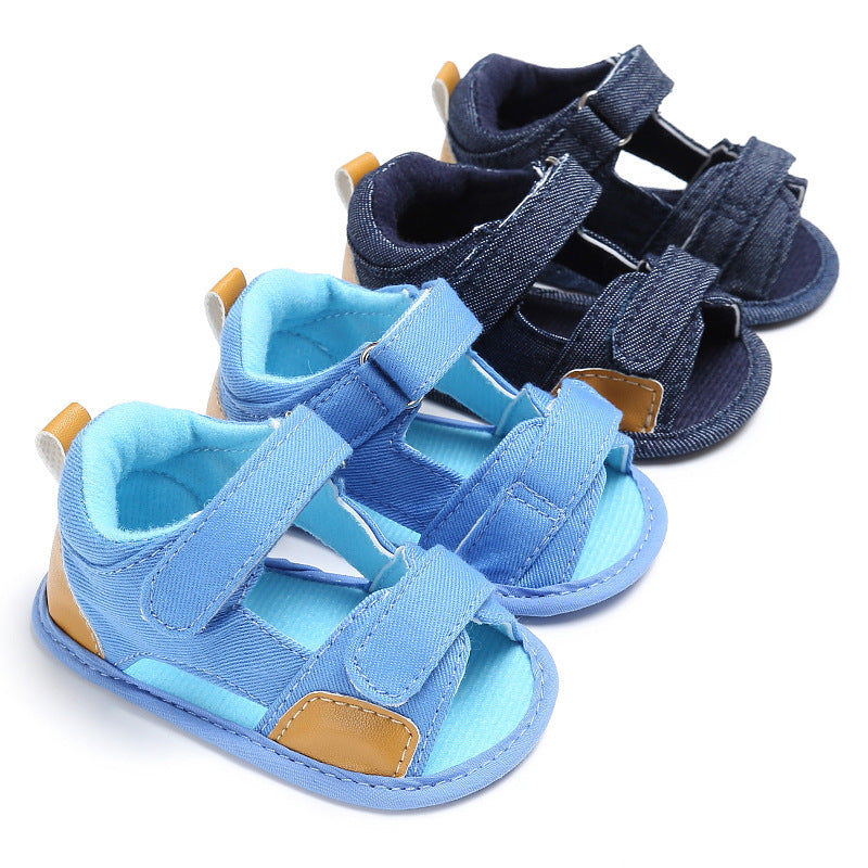 Denim baby Velcro sandals toddler shoes baby shoes - Sprout