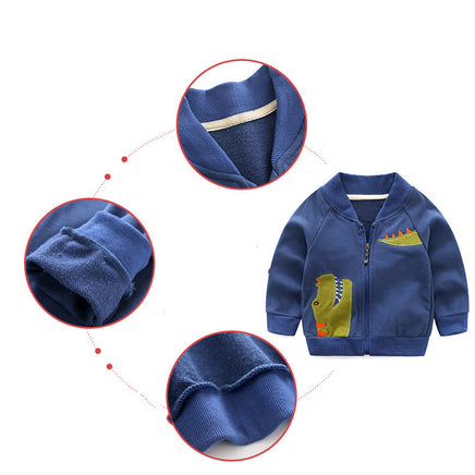 Children's Clothing Pure Cotton Sports Leisure Zipper Shirt Baby Top