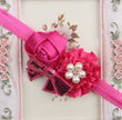 Rose sequin bow headband