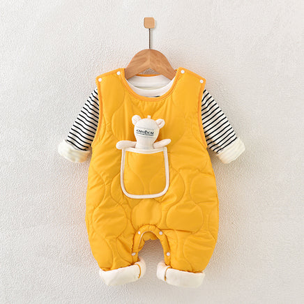 Newborn Cotton Coat Set Fleece-lined Thickened