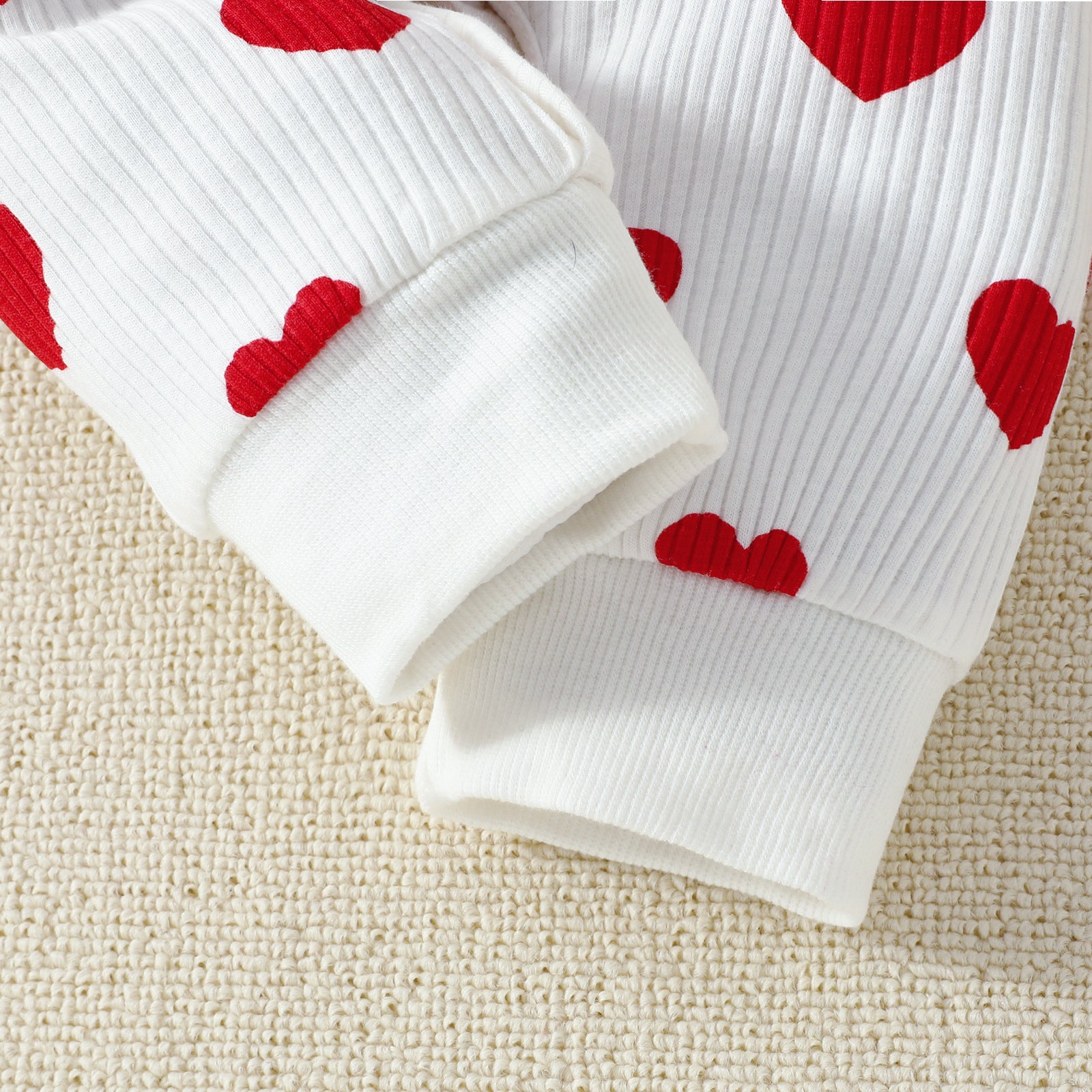 Valentine’s Day Baby Girl Layette Jumpsuit – Spring Heart Print One-Piece Outfit - Sprout