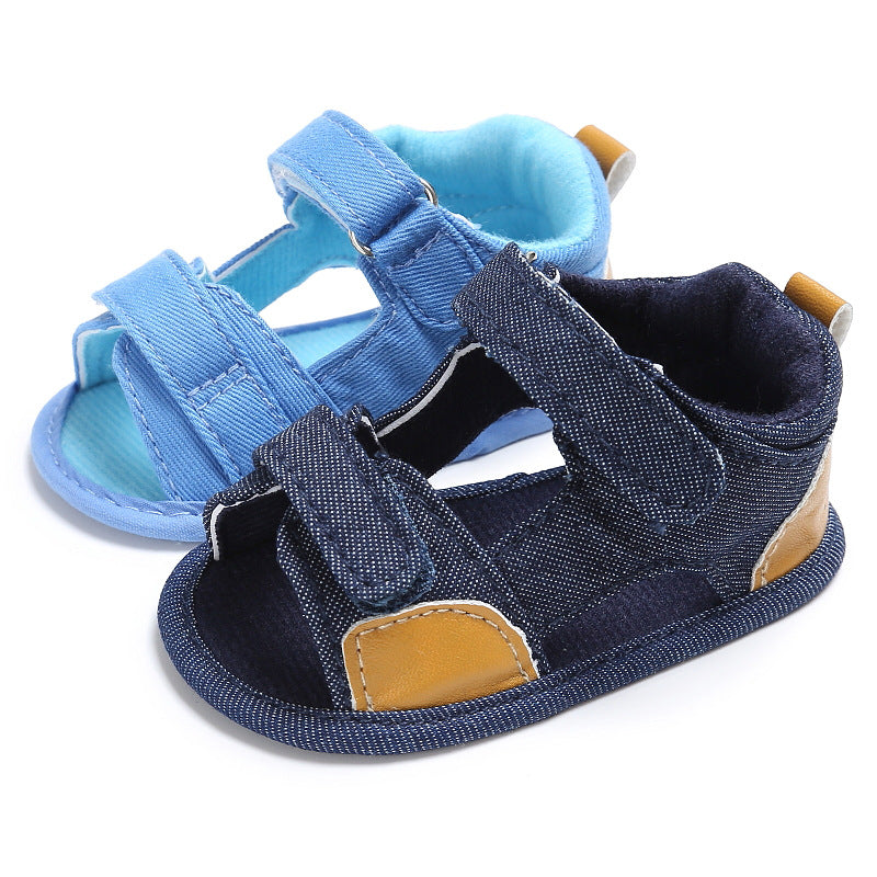 Denim baby Velcro sandals toddler shoes baby shoes - Sprout