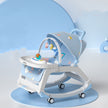 Convertible Newborn Baby Rocker & Activity Seat with Toy Bar”