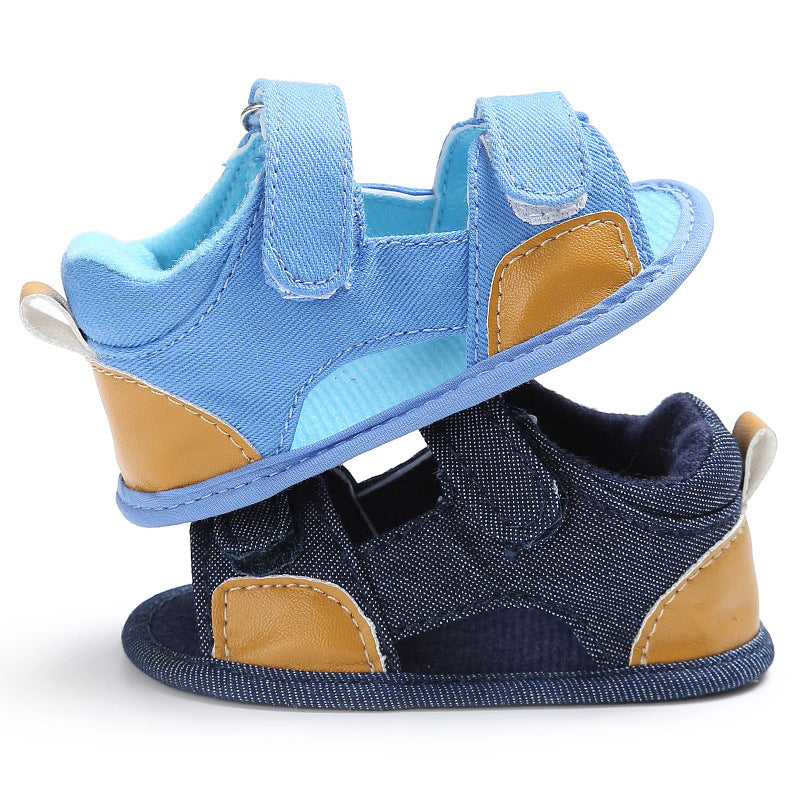 Denim baby Velcro sandals toddler shoes baby shoes - Sprout