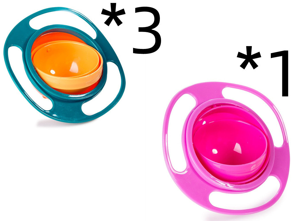 360° Rotating Spill-Proof Bowl for Kids – Universal No-Spill Feeding Dish - Sprout