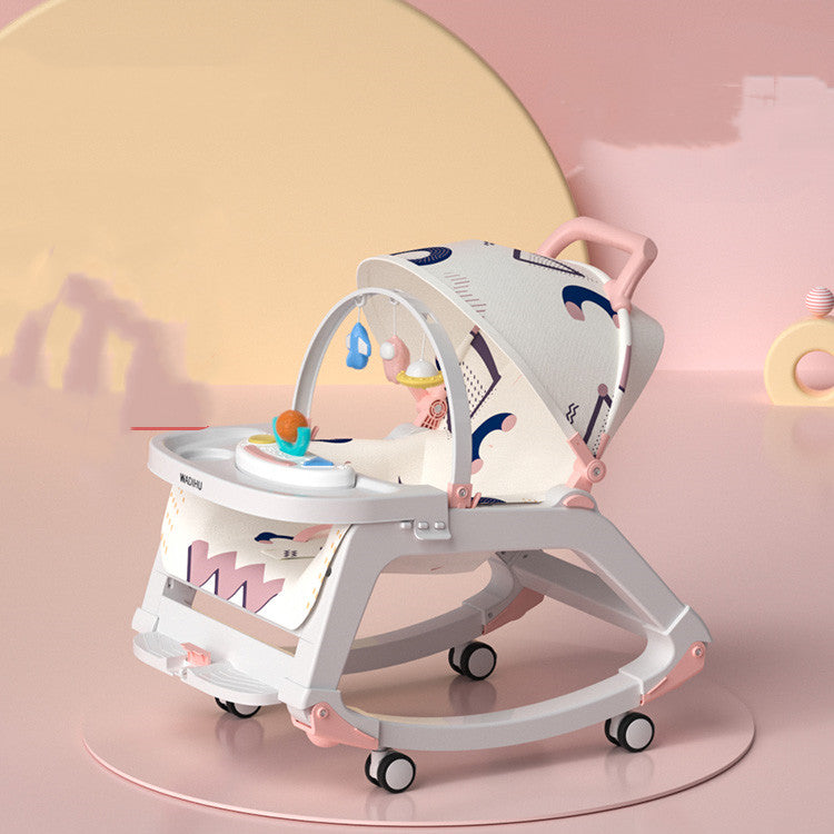 Convertible Newborn Baby Rocker & Activity Seat with Toy Bar”