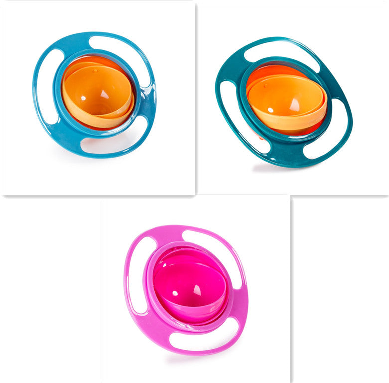 360° Rotating Spill-Proof Bowl for Kids – Universal No-Spill Feeding Dish - Sprout