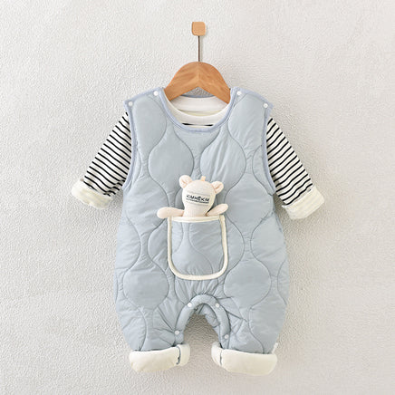Newborn Cotton Coat Set Fleece-lined Thickened