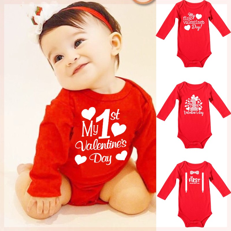 Newborn Valentine’s Day Cotton Romper – Soft Summer Baby One-Piece Outfit - Sprout