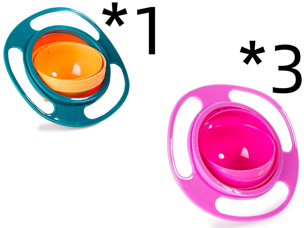 360° Rotating Spill-Proof Bowl for Kids – Universal No-Spill Feeding Dish - Sprout