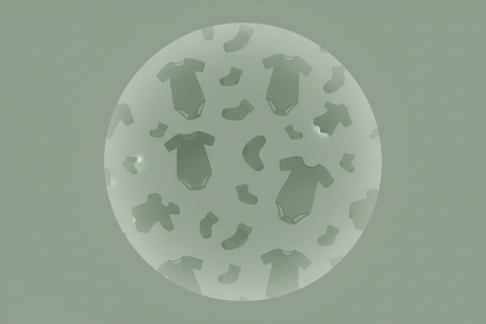 Make me a background image for my bestsellers button link no text i want it mainly #879879 use baby clothing 