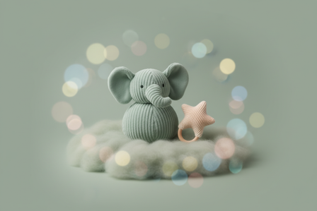 Make me a background image for my on sale button no text make it a baby toy make it mainly #879878